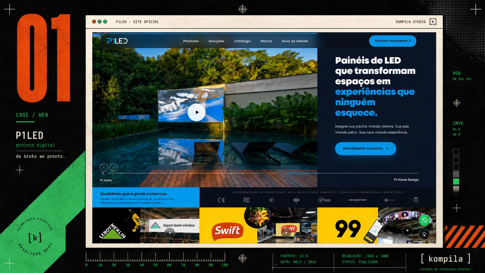 Case do site da P1LED