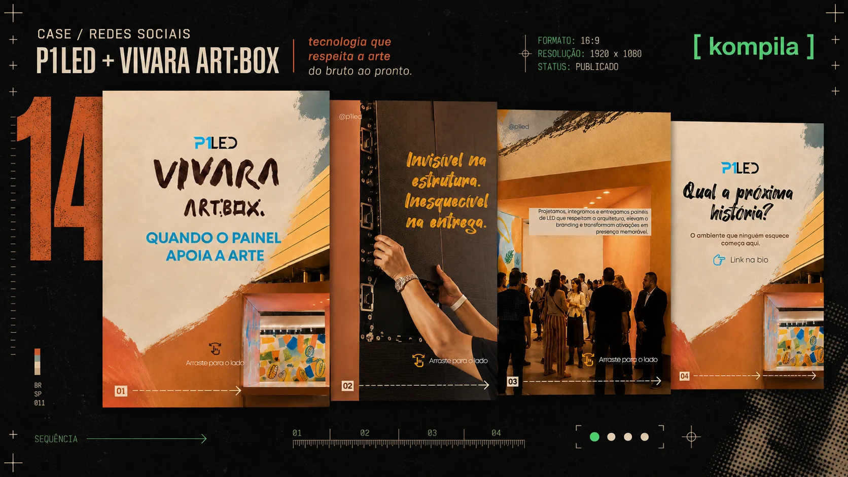 Case social P1LED e Vivara Art Box
