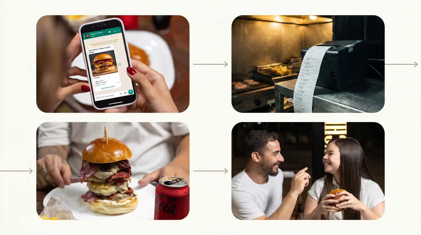 Luciu's Lanches: Pedido no WhatsApp